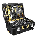 DEKOPRO 258 Piece Tool Kit with Rolling Tool Box Socket Wrench Hand Tool Set Mechanic Case Trolley Portable - Image 3