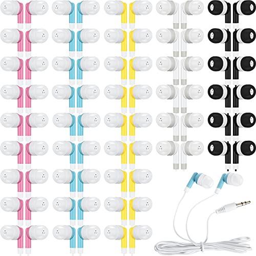Kigeli 100 Pack Kids Bulk Earbud Headphones for Classroom...