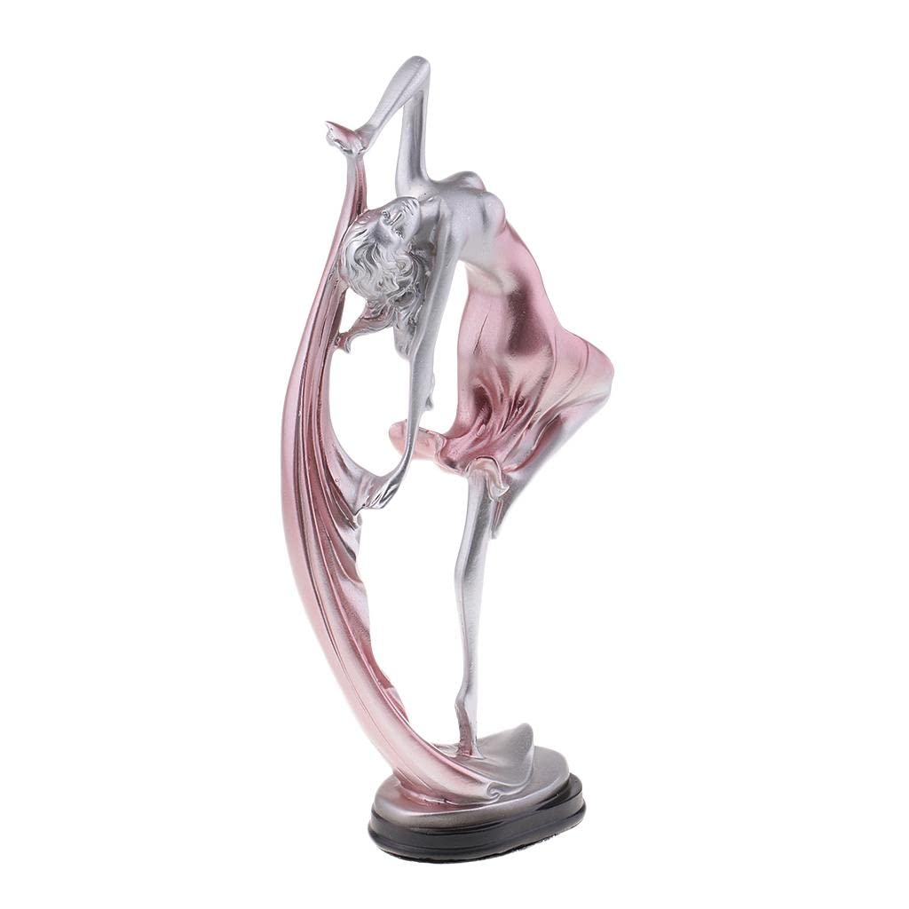 Sm Sunnimix Girls Pink Resin Statues Sculpture Figurine Ballerina Figure Crafts, 340X90x150mm