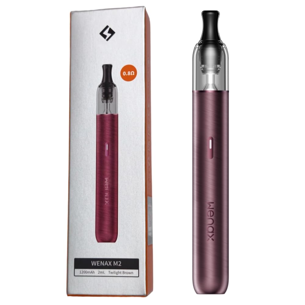 sigaretta elettronica wenax m2 GEEKVAPE Wenax M2 Kit 0.8ohm (14-16W) Costruito in 1200mAh Batteria Vape  Fit wenax M1 Cartuccia MTL/Auto Draw Vaporizzatore Attivato 2ml No Nicotina  (Terra Brown (Versione in pelle)) : Amazon.it: Elettronica main image 0