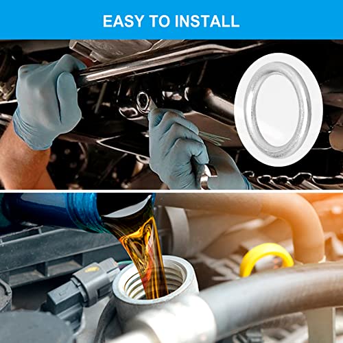 15Pcs Engine Oil Drain Plug Crush Washers Aluminum Gaskets Seal Rings Fit For Jetta Passat Tiguan Golf Cc Audi A3 A4 A5 A6 A7 A8 Q3 Q5 Q7 Tt Rs7, Replacement Oem # N0138157 #TOP4