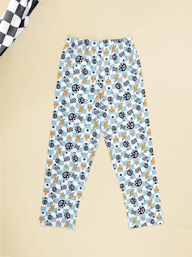 Image of KiddoPanti Boys Printed Pyjama | 100% Cotton Single Jersey Fabric | All Over Printed Design | Relax Fit & Ankle Length | Pyjama Pant
