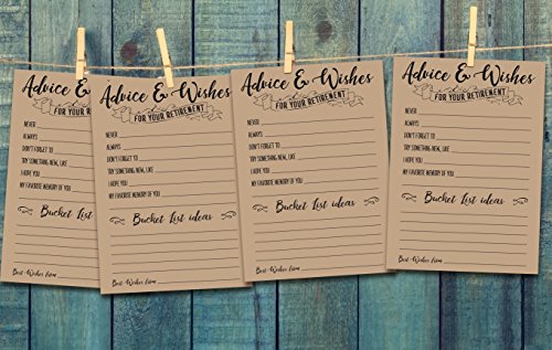 Twerp 50 Retirement Party Advice And Wishes Cards | Retirement Party Decorations And Supplies For The Newly Retired | Guest Book Alternative #TOP1