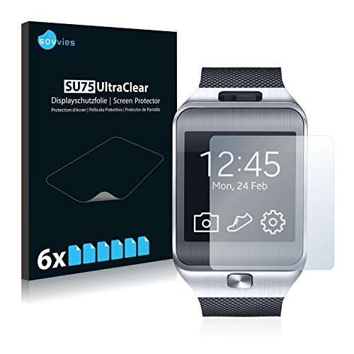 savvies (6 Pezzi Pellicola Protettiva per Samsung Galaxy Gear 2 Neo SM-R381 Protezione Schermo Trasparente