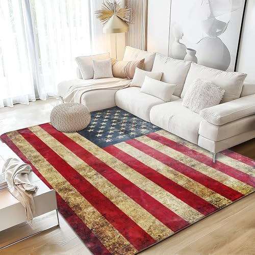 5x7 SPUNKER Vintage Flag Area Rug