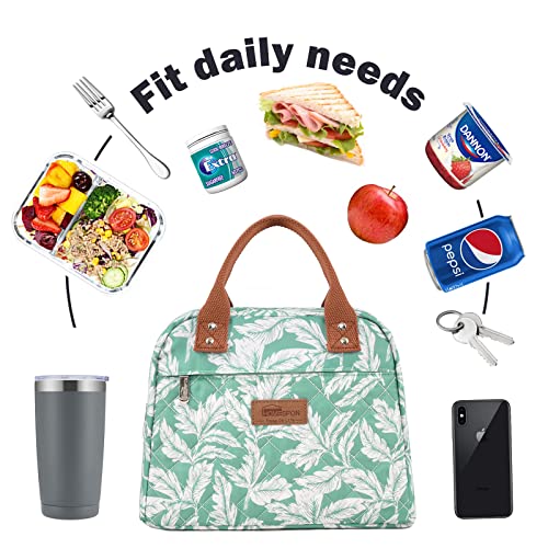 Homespon Lunch Bag Women Lunch Box For Women Men Insulated Lunch Tote With Front Pocket Lunchbox Container Cooler Bag For Work Picnic (Floral 2) #TOP6