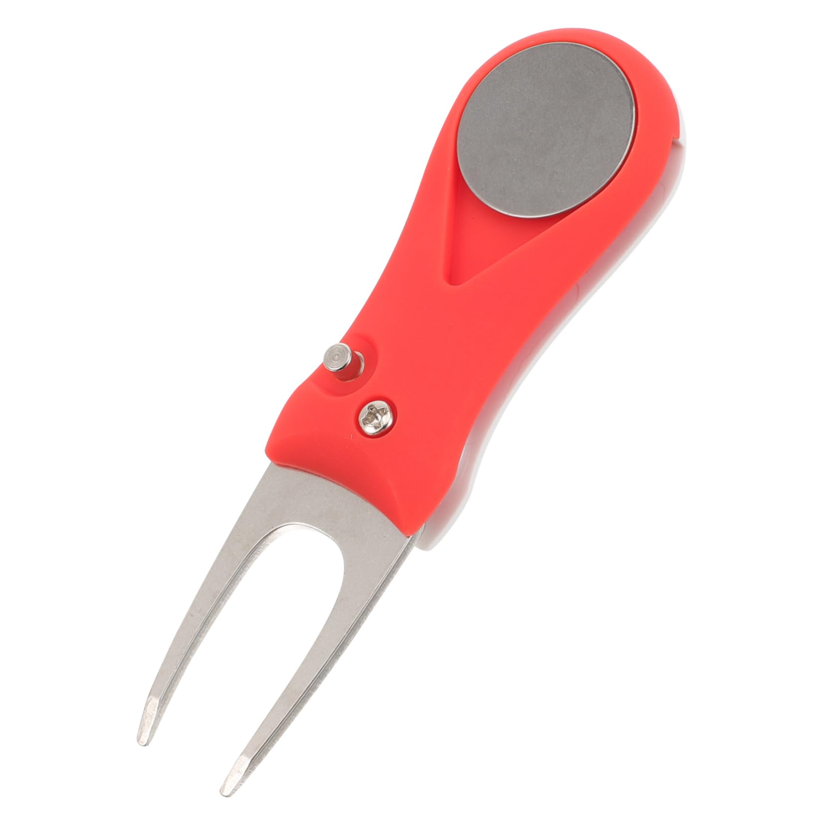 Hemoton Golf Divot Repair Tool Portable Folding Divot Fork with Ball Marker Durable Design for Golfing Training Present for Golf Lovers