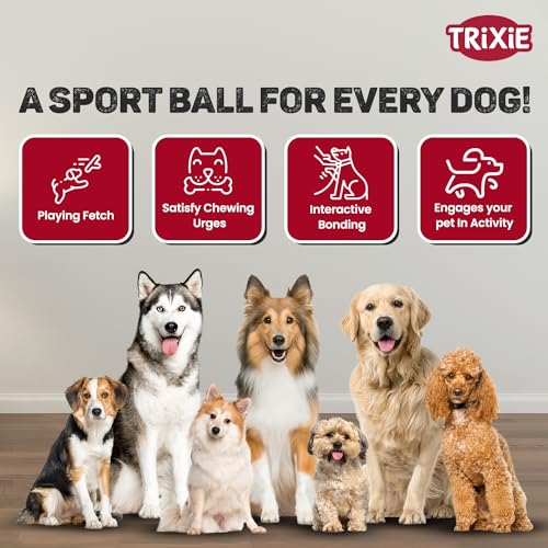Image of TRIXIE Sport Ball Natural Rubber Toy with Sound for Pet Dog /Cat,o 7 cm