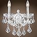 Maria Theresa 2 Light 12" Chrome Wall Sconce with European Crystals
