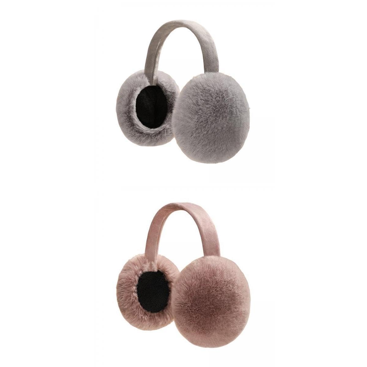 2Pcs Ear Muffs Earmuffs Headband Winter Ear Warmer Gray Color Dark Pink|Clothing, Shoes & Accessories | Mens Accessories | Hats
