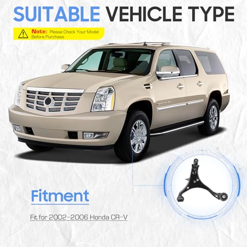 Front Lower Control Arm with Bushings Suspension Kit for Honda CR-V 2002-2006, Left & Right Control Arm Replacement Assembly, K640399 K640400 (2PCS) - Image 3