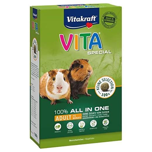 Vitakraft Vita ESPECIAL ALL en One adulto, Alimento Principal Para Adultos COBAYA, 600g Pack (1 x 600g)