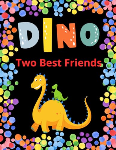 Two Best Friends: Wide Ruled Notebook With A Black Cool Dinosaur Cover For Kids, Teens,And Students,Cute Journal Perfect Gift For Dinosaur Lovers