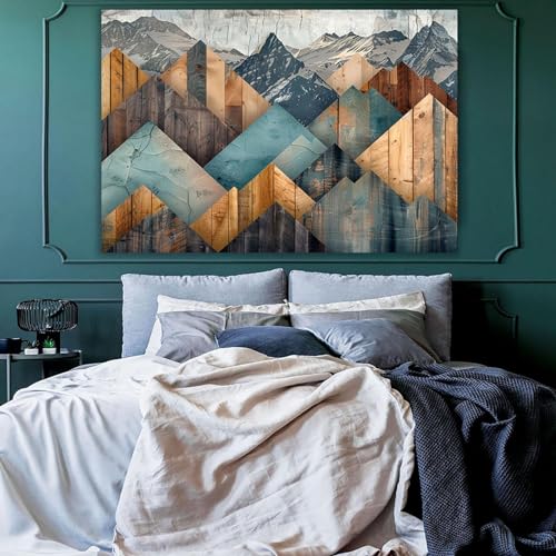 Affiche decoration murale prestige paysage de montagne encadré 70x100