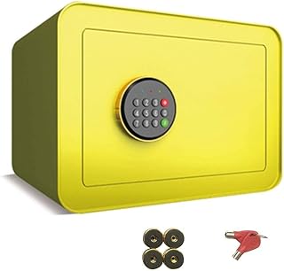 Caja de seguridad para gabinete, antirrobo, electrónica, se puede fijar, color amarillo, 35 x 28 x 25 cm