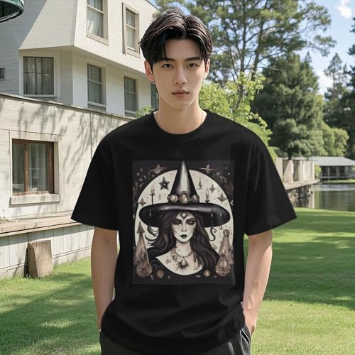 T-shirt magic witchcraft ample en coton pour masquer les complexes avec style - 3