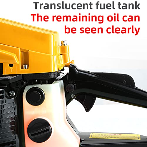 2-Takt-Gaskettensäge, 18 Zoll, 75-ccm-Handbetriebene Akku-Benzin-Kettensägen, Gasbetriebene Kettensäge mit 3 Ketten… – Bild 7