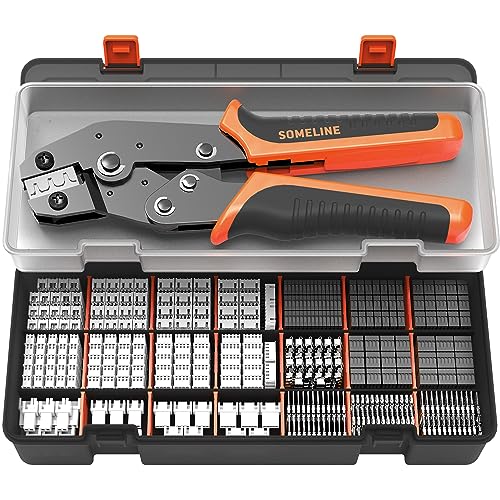 SOMELINE Crimp Tool Connector Kit, JST-XH 2.5mm/DP 2.54mm Connector Set, 21 Types of Connectors