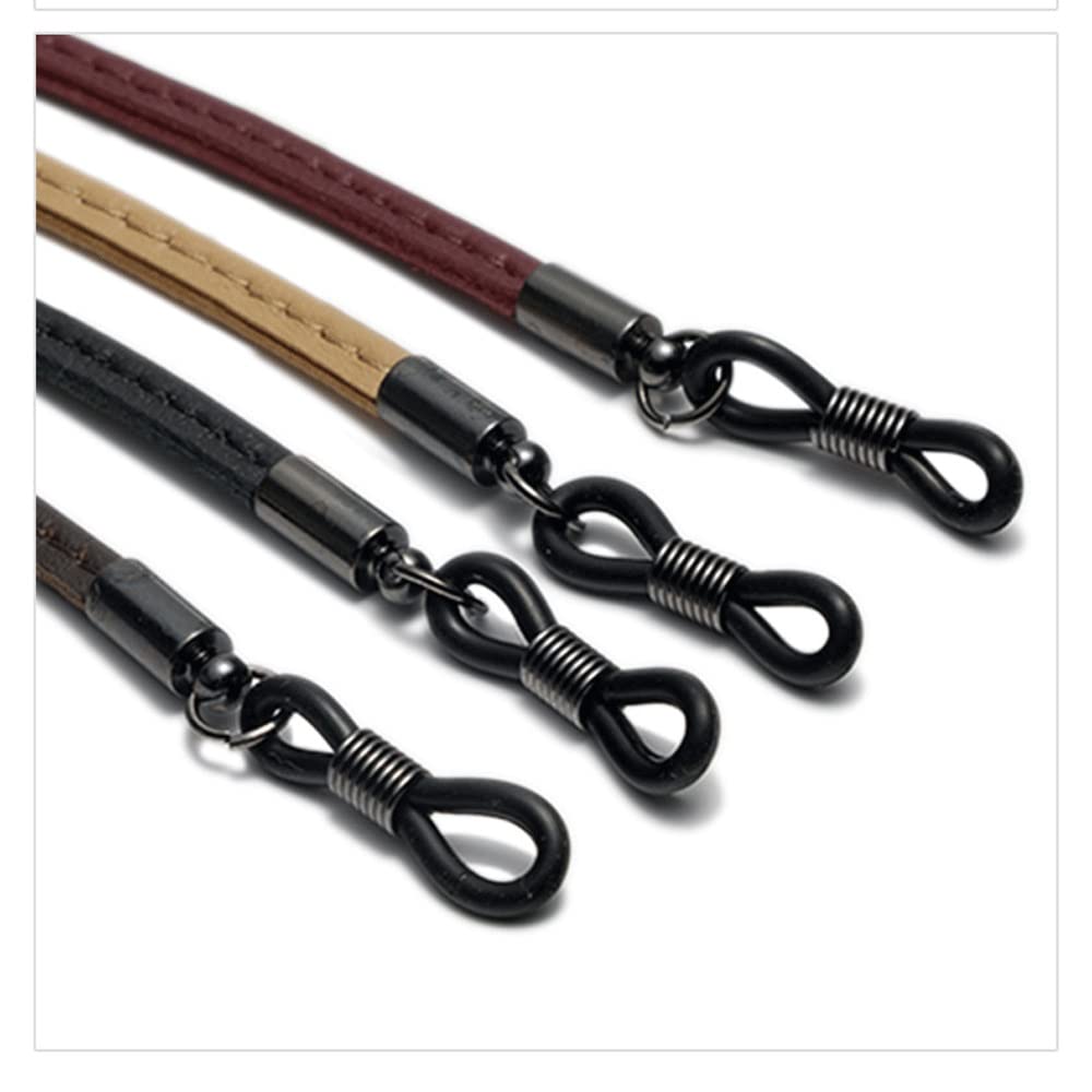 Leder-Sonnenbrillen-Lanyard-Bügel-Halskette Brillen-Brillen-Ketten-Schnur-Lesebrillen-Bügel-Hals-Schnur-Halterung (Color : Red, Size : One Size)