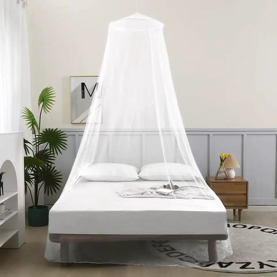 Mosquiteiro de Teto para Cama de Casal Solteiro/Berço- Proteção Eficaz contra Insetos com Design Elegante e Instalação Fácil