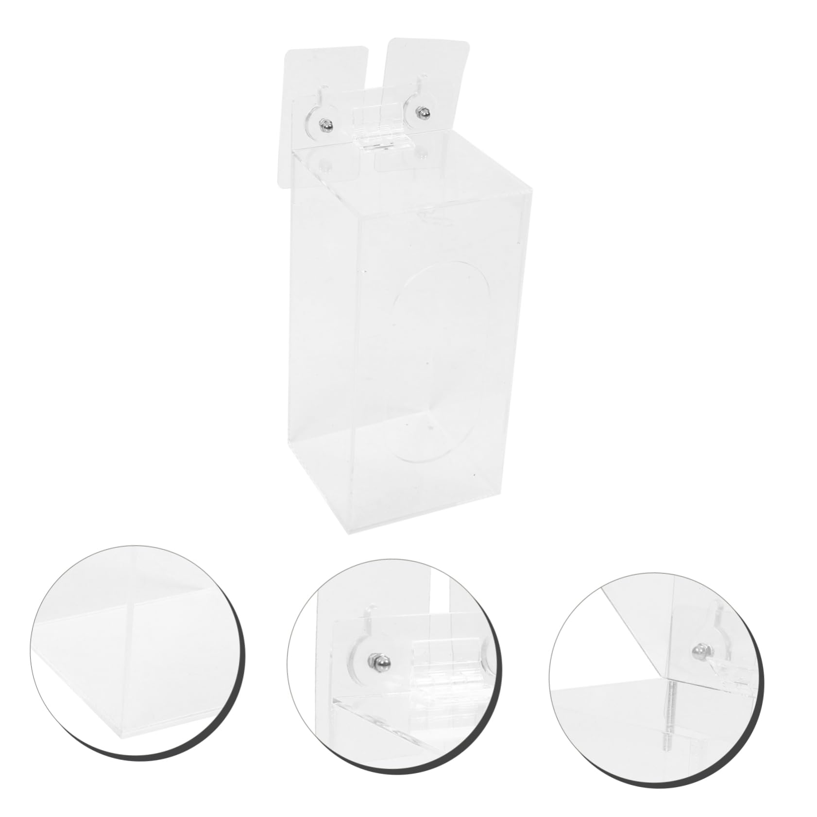 WOONEKY Glove Storage Box Rack Masks Mittens Wall Mount Gloves Dispenser Mask Storage Holder Mask Holder Mask Dispenser Wall Mount Wall Gloves Dispenser Mask Container Acrylic