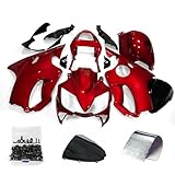 ZXMOTO Motorcycle Fairing Kit for 2001 2002 2003 Honda CBR 600 F4i Injection Mold ABS Plastic Bodywork Fairings（Candy red）