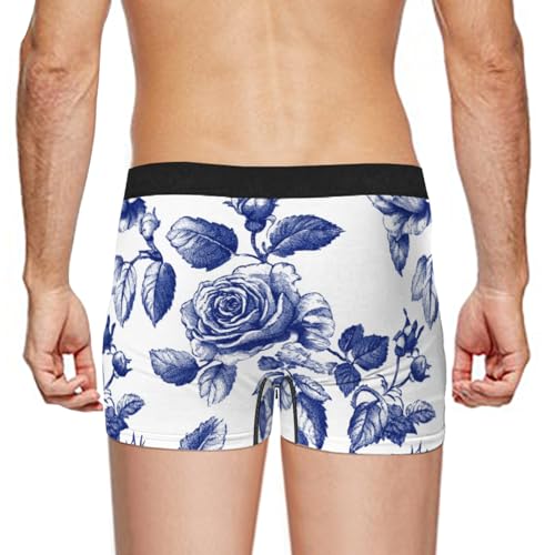 Men's Underwear Vintage Roses Flowers Boxer Briefs Breathable Comfortable4