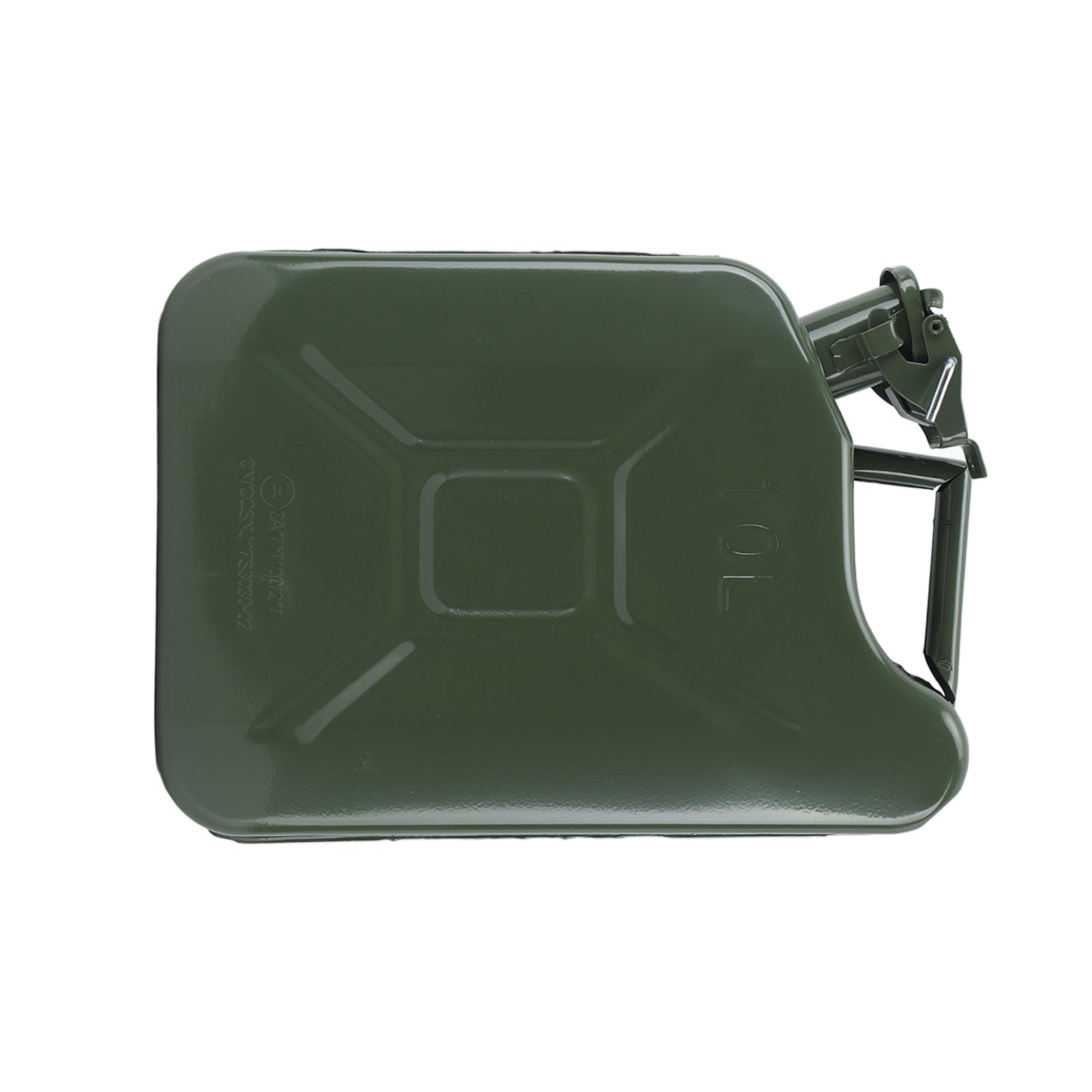 Tanica di Gas, Contenitore per Carburante in Acciaio Inossidabile da 2,6 Galloni 10 Litri con Beccuccio Autoventilante, Maniglia Portatile per Auto Tosaerba Motosega ATV Moto
