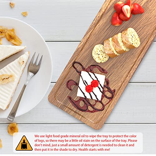 Wooden 3 Tier Serving Tray, Serving Trays For Entertaining, Solid Acacia Wood Party Serving Trays, Wedding Cupcake Stand, Fruit, Charcuterie, Appetizer Serving Tray, Cheese Board (Set Of 3 Plates) #TOP3