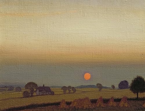 Lienzo Pared Atardecer de George Clausen para dar vida a tus habitaciones