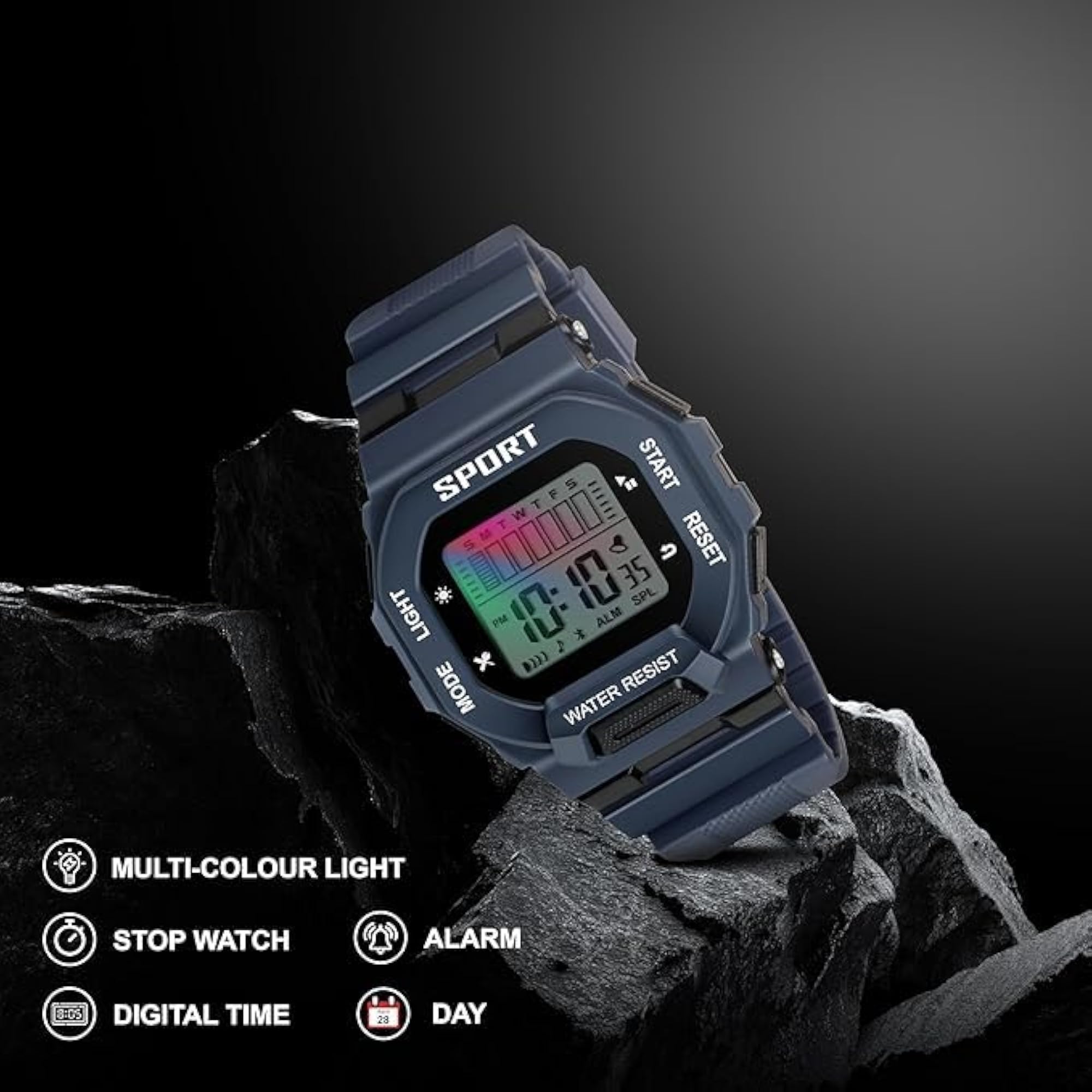 Peter India Boys Sport Watch Digital Silicone Quartz