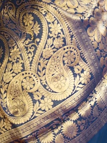 Image of Women's Kanjivaram Silk Saree with Blouse Piece, Banarasi Style,