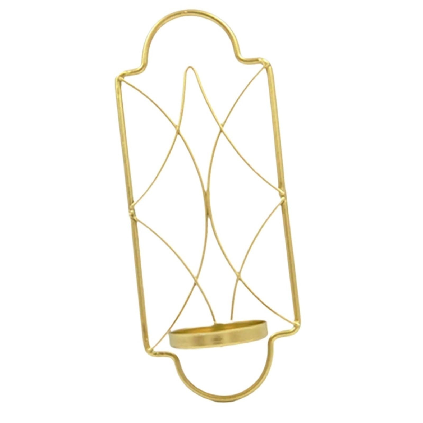 2pcs Metal Wall Hanging Sconce Candle Holder For Decoration 3.5inchx8.6inch Candlesticks For Home Decor For Living Room Fireplace Wedding(Golden)