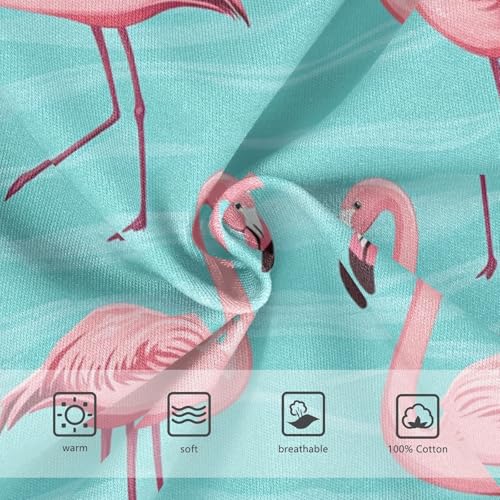 Wusikd Pink Flamingos Boys' Underwear Cotton Turquoise Boys Briefs Soft Toddler Underwear 2T3