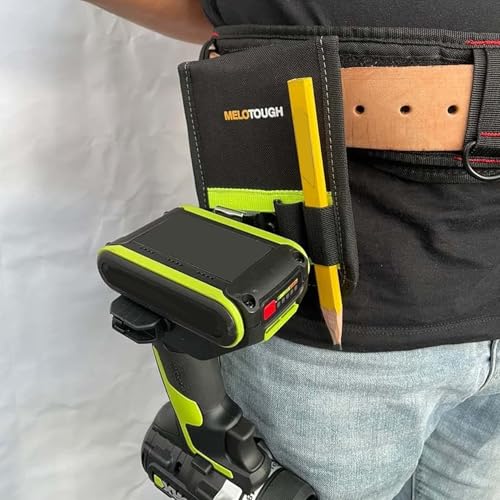 Image of MELOTOUGH Tool Belt Holder Tool Belt Hook Drill Bit Tote Hammer Holder | Multi-Function Tool Belt Hook, Tape Measure Clip, Drill Bit Tote, Hammer Loop, Fits Cordless Drills & Power Tools