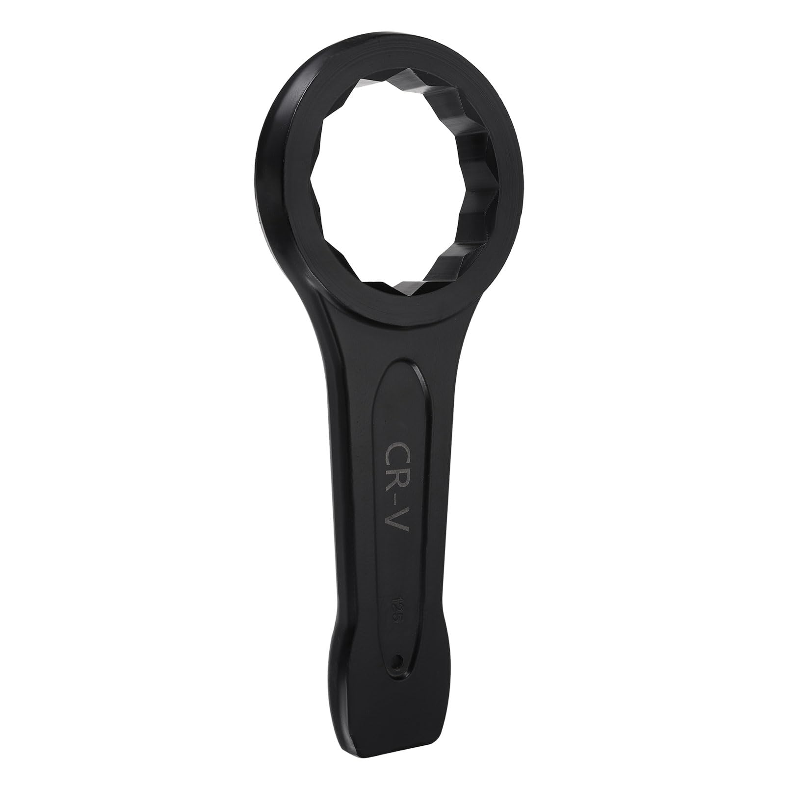 sourcing map Slogging Box End Striking Ring Wrench 125mm Metric CR-V Steel 12-Point Flat Strike Wrench Baking Paint Single Head Spanner Hand Tool for Mechanical Automotive Repair โ image 1