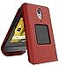 Case with Clip for CAT S22 Flip Phone, Nakedcellphone [Red] Slim Hard Shell Cover and [Rotating/Ratchet] Belt Hip Holster Holder Combo