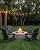 SUUNYN Folding Adirondack Chair 4 Pack, HDPE All-Weather Fire Pit Chairs, Plastic Adirondack Chairs with 2 Cup Holder, Outdoor Lawn Chair for Patio Garden (Black)