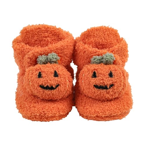 Girls Wedges Infant Halloween Booties Soft Baby Pumpkin Santa Winter Warm Fleece Slippers Snow Boots Crib Girls Shoes