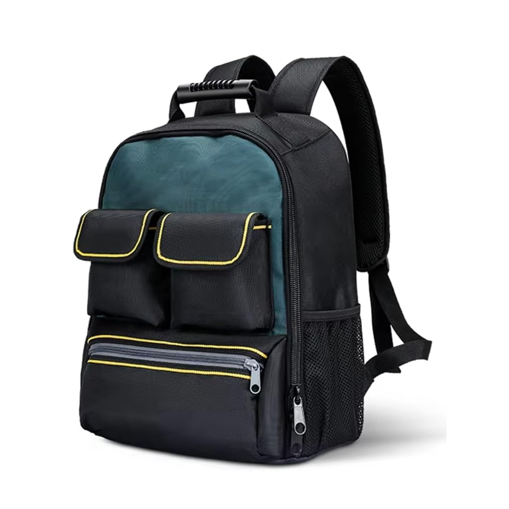Mochila de herramientas de electricista con múltiples bolsillos, bolsa de hombro de gran capacidad para técnicos y trabajadores de reparación