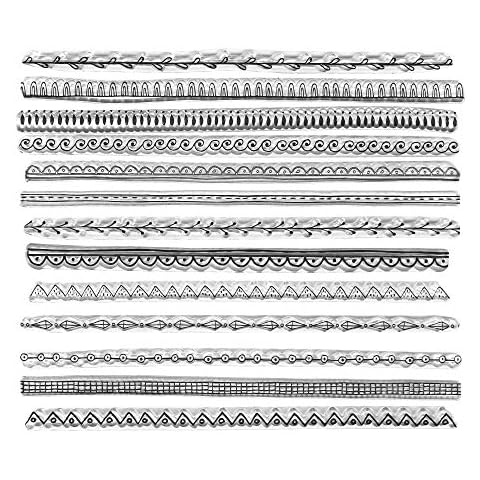 Different Types Writing Lace Lines Clear Stamps for Card Making Decoration DIY Scrapbooking, Transparent Rubber Seal Stamps for Photo Card Album Crafting Supplies. Cover