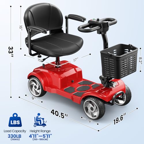 20 Miles 4 Wheel Mobility Scooter