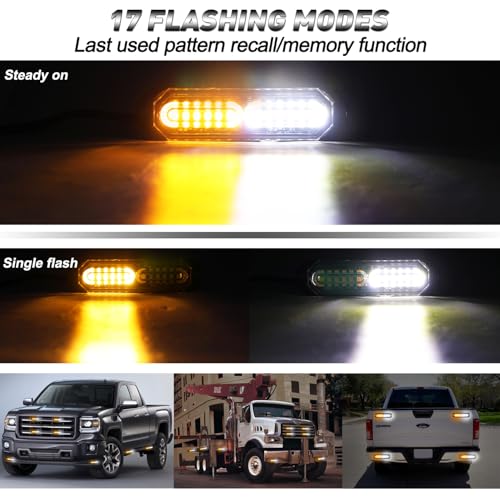 ASPL 8pcs 12-LED Slim Strobe Lights