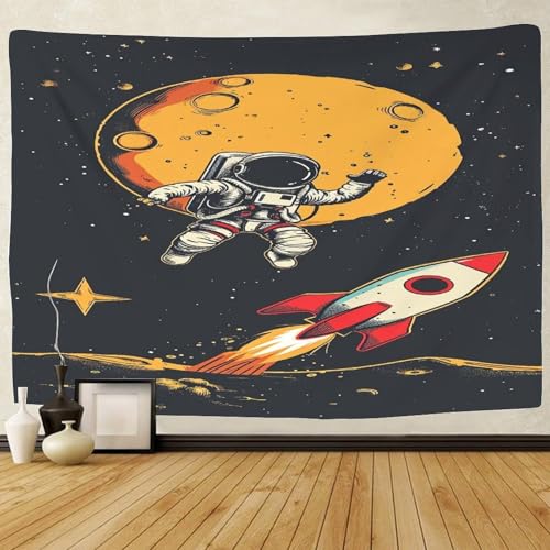 Couverture murale astronaute 3D pour masquer un mur abîmé sans travaux - 2