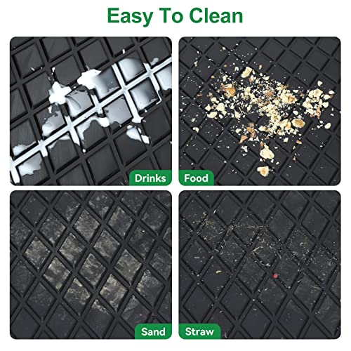 Leapgomax Ezgo Rxv Floor Mat, Full Coverage Golf Cart Floor Liner Mat Replacement For Ezgo Rxv (2008-2022) & 2Five (2009+) Non-Slip&Easy To Clean-Black Trim #TOP5