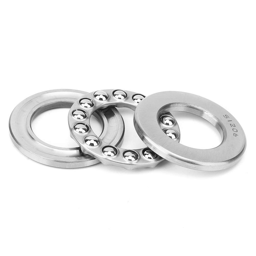 Ejoyous Roulement de Butée 51206 Roulement à Billes Axial en Acier de Haute Précision 30 Mm X 52 Mm X 16 Colonne Unique à Faible Bruit pour la Maintenance d'installation d'équipement de Machines