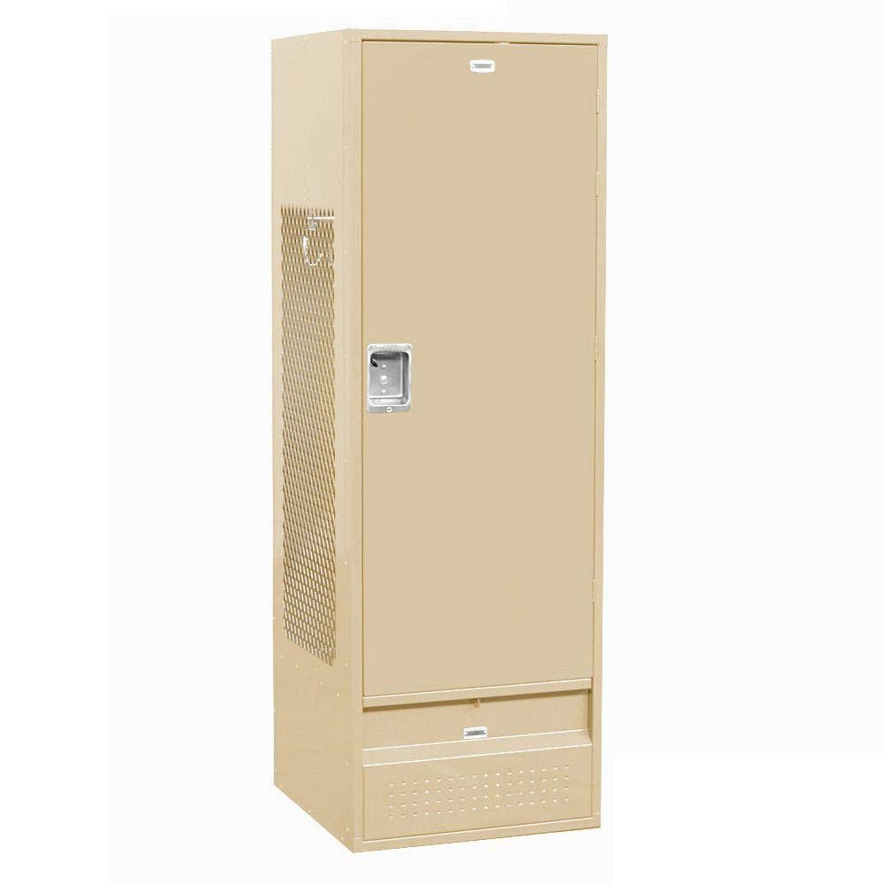 Salsbury Industries 71024TN-U Solid Door 6-Feet High 24-Inch Deep Unassembled Standard Gear Metal Locker, Tan Brown
