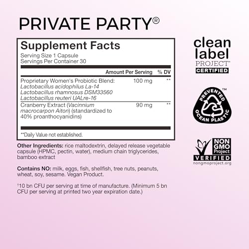 image for HUM Private Party - Vaginal Probiotics for Women's Health, pH Balance 