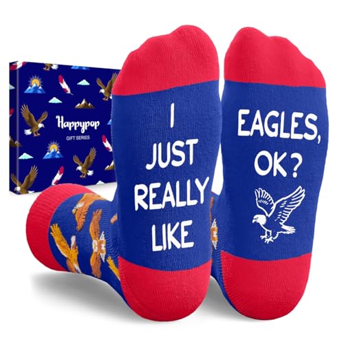 HAPPYPOP Eagle Socks for Men - Cool Eagle Gifts for Teens and Adults Funny Nature Raptor Socks for Animal Lovers