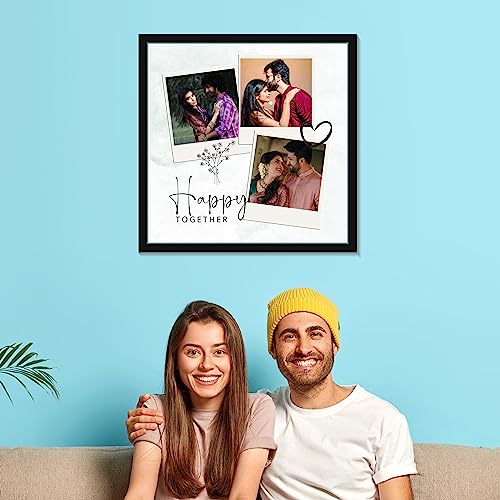 Image of Mad Masters Customized Collage Photo Frames for Wall, Personalised Photo Frame with Photo Upload for Couple, Family, Kids in Bedroom, Living Room and Gift (Happy Together)